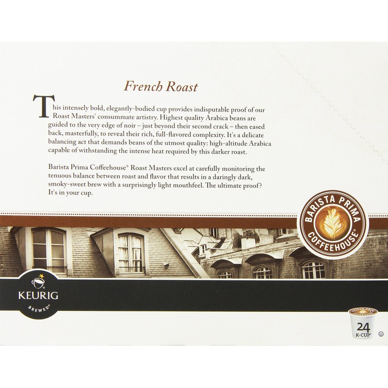 Barista Prima Coffeehouse, French Roast K-Cup Portion Pack for Keurig