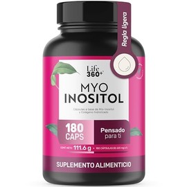 LIFE 360+ Myo Inositol | RATIO ~40:1 | 180 Cápsulas de 500 mg | Suplemento Alimenticio con Ingredientes Naturales 180 Cáps