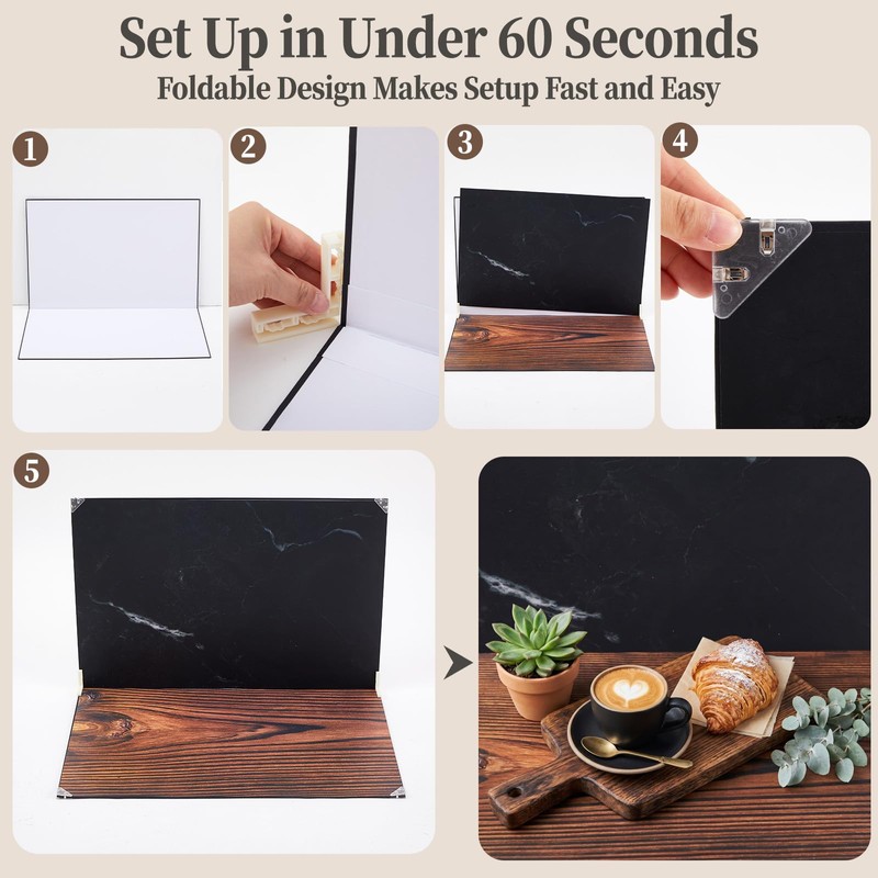 24x36 Inch Product Photography Backdrops, 10 Sheets 20 Patterns