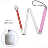 Folding White Cane, Aluminum Mobility Cane for Vision Impaired and