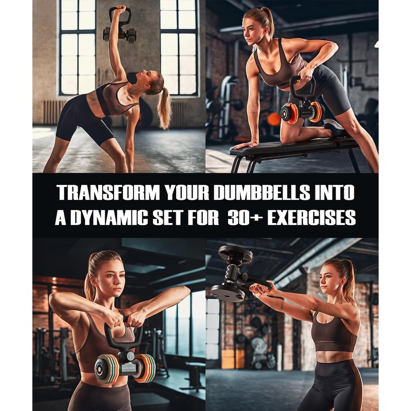 Motion Space Flexible Dumbbell Converter - Convert Dumbbells to Kettlebells