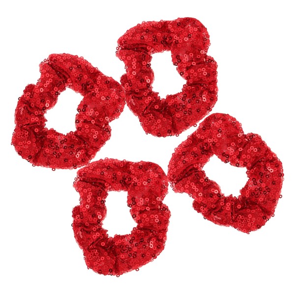 Healvian 4pcs Headband Large Intestine Hair Tie Hair Accessories Sequins