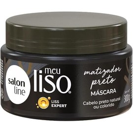 New Salon Line - Linha Meu Liso Matizador - Mascara Preto 300 Gr - My Straight - Black Mask Net 10.58 Oz