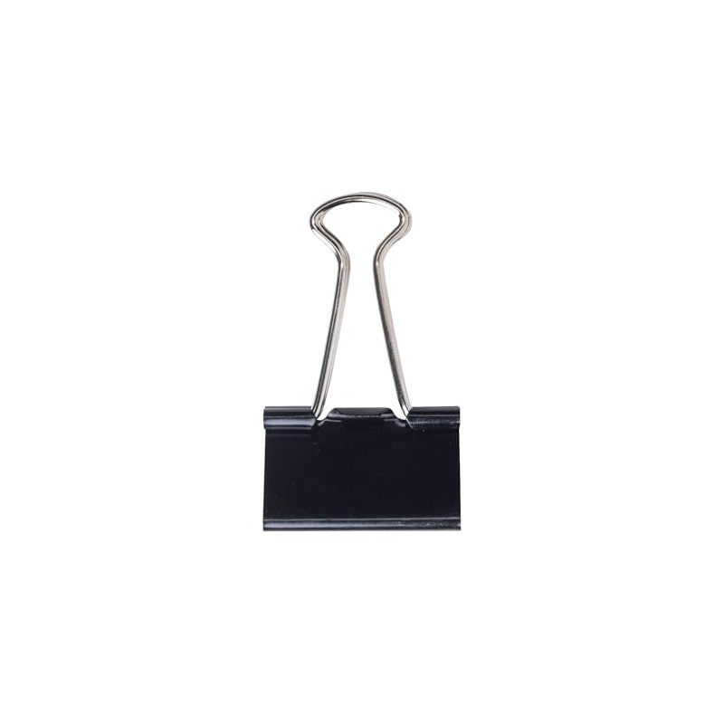 Staples Medium Binder Clips, Black, 12/Pack (15351)