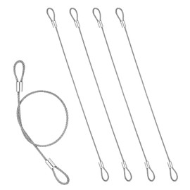 31cm 15mm Outdoor Anti Theft Luggage Lock 5 Pack Luggage Lock Safety Cable Bike Cables with Loops Cut-Resistant Braided Steel Cable Security Chain for Padlock Chain Locks Wire Locks