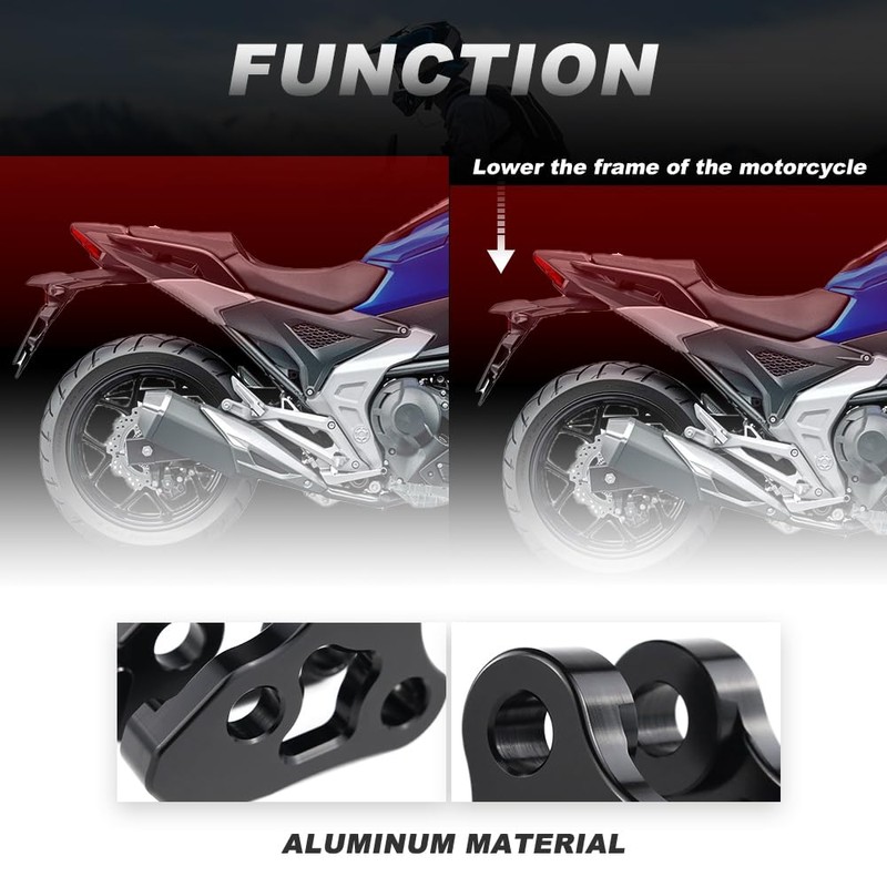 Xitomer 0-3'' Adjustable Kickstand & 2.5'' Lowering kit Fit for