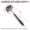 SUNRISE High Grade Stainless Steel BBQ Grill Brush with Scraper,