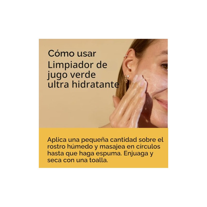 Acure, gel limpiador facial ultra hidratante de jugo verde 118