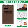 HAOWANWW 5 Pcs Waterproof Notepad Pen Set Waterproof Notebook Mini