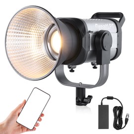 GreatLPT 110W LED Video Light with APP Control, Bi-Color COB Video Light 2500K-8500K Dimmable CRI/TLCI97+,42000Lux/1m, Silent Continuous Output Lighting for Studio/Photography/Video Recording
