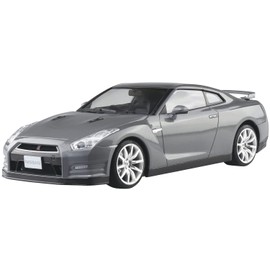 Aoshima Bunka Kyozai 02-B 1/24 Pre-Painted Model Series Nissan R35 GT-R 2014 Dark Metal Gray Painted Plastic Model