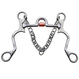 Docdciy Stainless Steel Pelham Horse Bit with Copper Rollers – Equestrian Gag Snaffle Bit Set for Horse Mouth, Long-Lasting Horse Bit Stainless Steel Construction