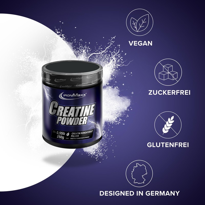 IronMaxx Creatine Monohydrat-Pulver - Neutral 250g Dose | Hochdosiert Mit