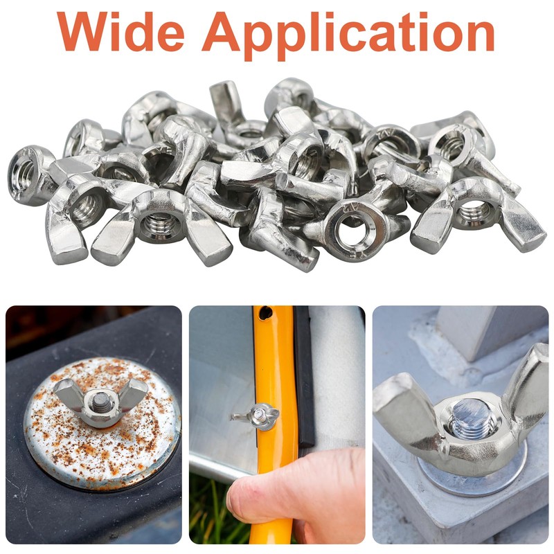 Pack of 25 Wing Nuts Stainless Steel Wing Nut Rustproof
