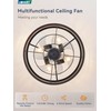 LEDIARY 20 inch Fandelier Caged Ceiling Fan with Light, Bladeless