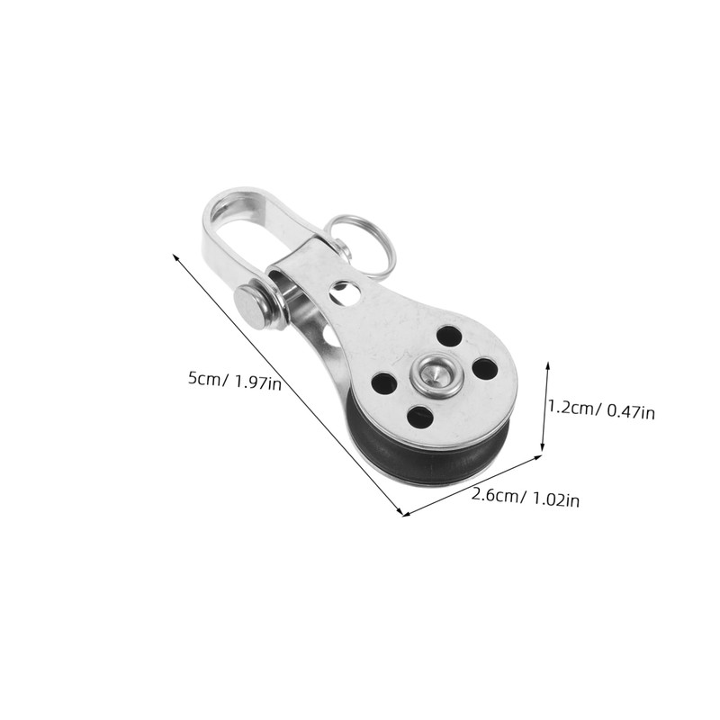 NOLITOY 2pcs Stainless Steel Pulley Blocks for Kayak and Boat