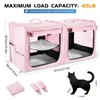 Suertree Large Cat Carrier for 2 Cats with Zipper Locks,