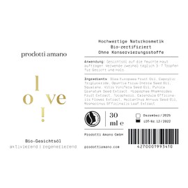 100% Certified Organic Cosmetic Facial Oil | Unlike "Natural Cosmetics" | Regenerating & Activating Skin Care Base for All Skin Types | 100% Effective, Pure Ingredients