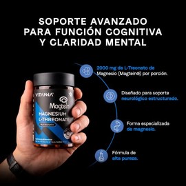 VITANNA® Magtein® L-Treonato de Magnesio 2000 mg | 2 Meses