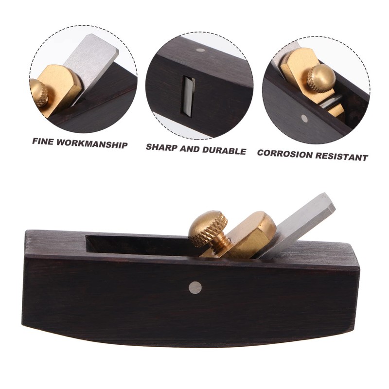 SHINEOFI Ebony Leather Planer Mini Hand Planer for Splitting Crafting