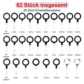 Wjelet 82 Pcs Car Terminal Harness Pin Remover Tool Harness Terminal Extractor Wire Harness Clamp Ejector Wire Harness Clamp Removal Tool