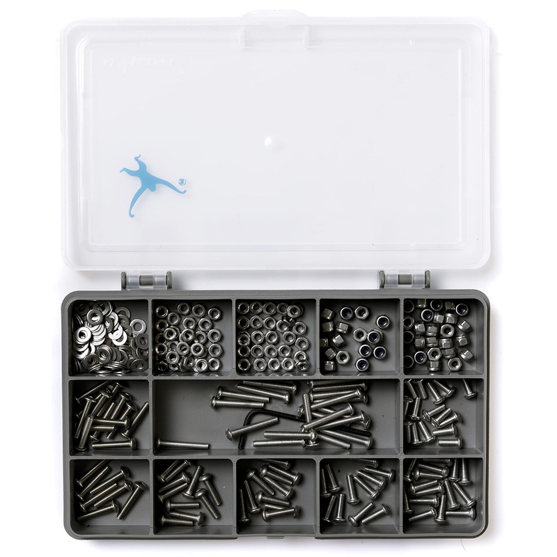 300 Assorted M3 Socket Button Bolts, Nuts (Hex and Nyloc)