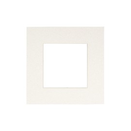 CountryArtHouse Oyster Shell Acid Free 7x7 Square Picture Frame Mat with White Core Bevel Cut for 5x5 Pictures - Fits 7x7 Frame