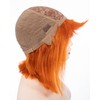JOEDIR LUX Bob Straight Human Hair Orange Wig Wear and