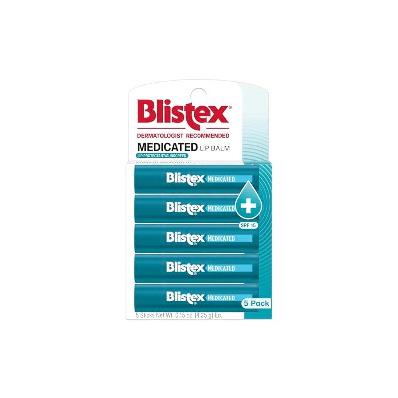 Blistex Medicated Lip Balm, 0.15 Ounce, Pack of 5 –