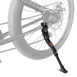 FITTOO Bike Kickstand, Adjustable Bicycle Side Kick Stand for 24in, 26in, 27.5in, 28in, 29in, 700c Bikes, Aluminum Alloy Adjustable Side Kick Stand for 24-29 Inch Bike Wheel (Black)