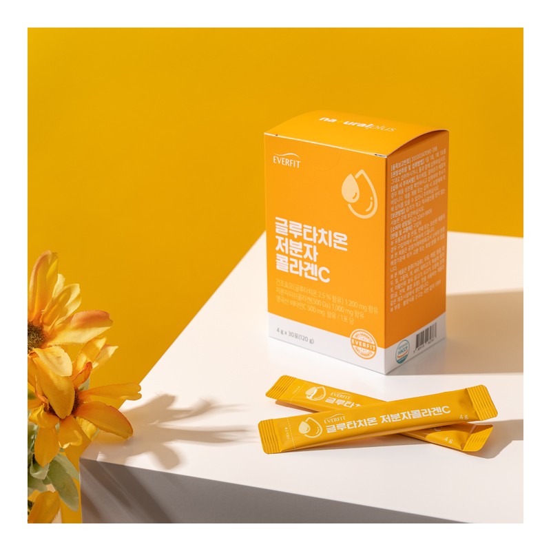 Everfit Glutathione Low Molecular Collagen Vitamin C 30 packets, 1