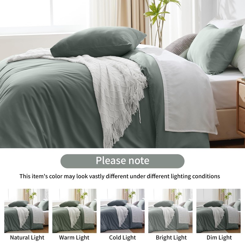 LINENLINE California King Duvet Cover, Rayon Derived from Bamboo, Cooling