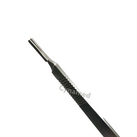 Long Handle Dermaplanning Scalpel Handle #3L Straight - Suitable for NO. 10+ Scalpel Blades - Stainless Steel - Scalpel Handle Only