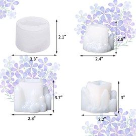 BIGEBO 4 PCS Resin Crystal Molds, Iceberg Epoxy Resin Mold Quartz Rock Epoxy Resin Casting Mold Druzy Gem Mold for Jewelry Making Polymer Clay Soap Candle DIY Home Decoration
