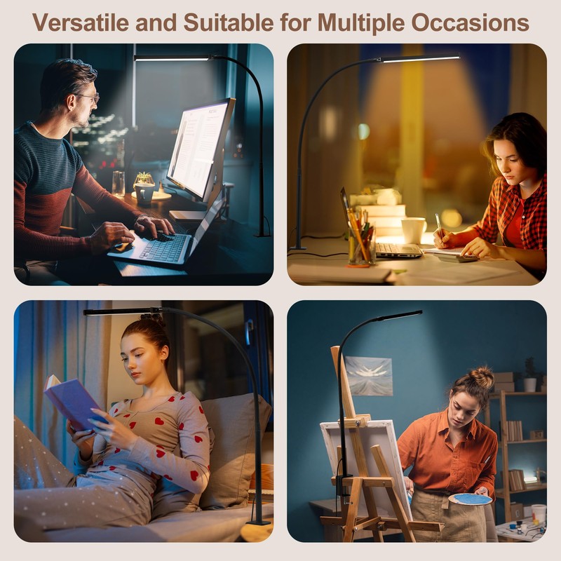 LIBORA Led Desk Lamp for Home Office, Eye-Caring Desk Light