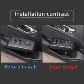 PIUGILH ABS Carbon Fiber Style Armrest Window Rise Lift Down Control Switch Door Lock Panel Cover Trim for Honda Civic 2022,4pcs