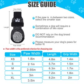 PUPTECK Non-Slip Dog Socks Double Sides Grips for Hardwood Floors Prevents Licking, Dog Shoes for Hot Pavement Traction Control Booties for Senior Dogs, Paw Protector for Small Medium Large Dogs