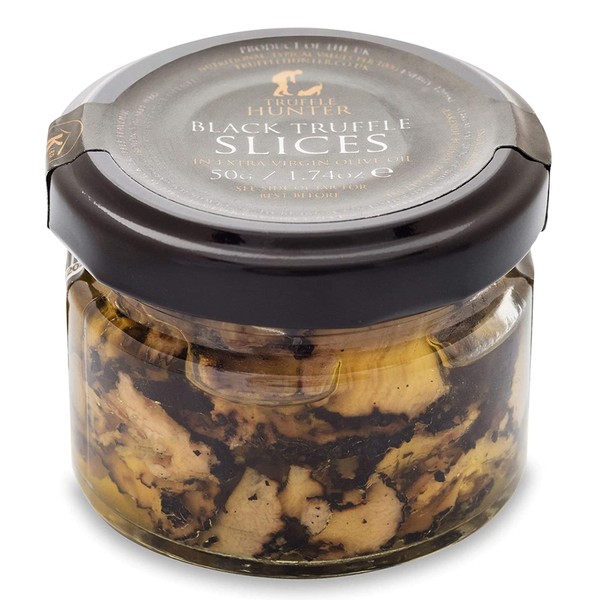 TruffleHunter - Black Truffle Slices - Preserved Truffles in Extra Virgin Olive Oil - 1.74 Oz