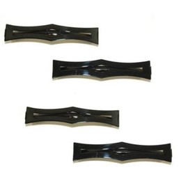 Mytoptrendz® 4 pcs -Barrettes Open Style Metal Hair Clips Slide Styling Accessories (Style 2- Black)