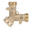Garden Hose Splitter 2Way AllBrass Heavy Duty Simple Operation Outlet