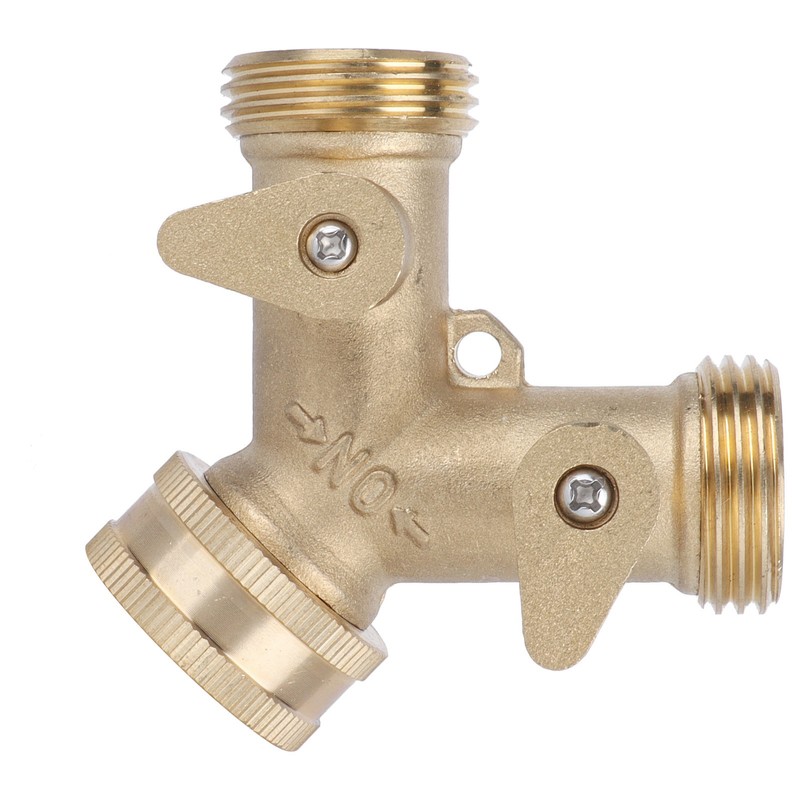 Garden Hose Splitter 2Way AllBrass Heavy Duty Simple Operation Outlet
