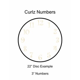 Unfinished Wood Clock Number Set in Curlz Font, Available in a Variety of Sizes and Thicknesses (3 Inch Tall, 1/8" Thickness)