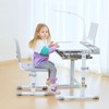 Diroan Kids Functional Desk and Chair Set, Ergonomic Height Adjustable