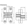 UHPPOTE Polished Invisible Hidden Conceal Mounted Door Blind Cross Hinge