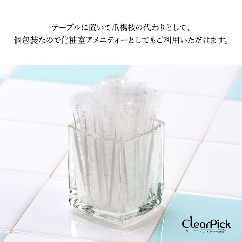 Okina Clear Pick (Interdental Brush & Toothpick, 2-way) (Individual Packaging,