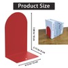 MerryNine Metal Book Ends, 4 Pack Red Bookends for Shelves,