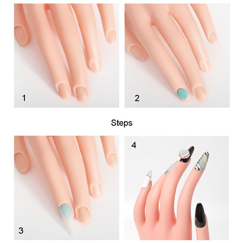 zalati Practice Hand for Acrylic Nails, Mannequin Hand Mold for