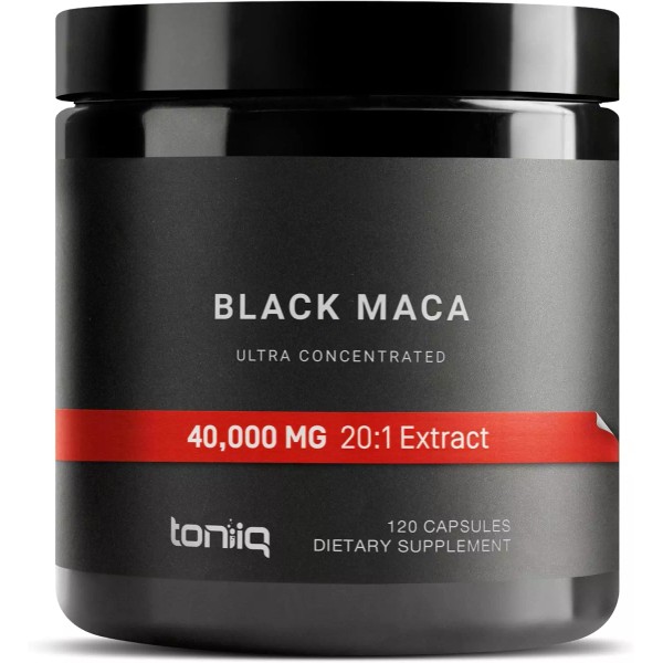 40,000Mg Pure Black Maca Root Extract - Ultra Concentrated 20:1