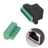 COVVY RJ45 Screw Terminal Adapter, CCTV/DVR Ethernet Connector RJ45 Female