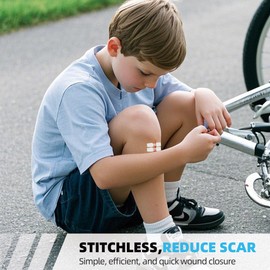 Emergency Wound Closure Kit 10pcs,Medical Grade Adhesive Sutures | Butterfly Bandages & Clotting Technology | for First Aid Kits, Outdoor Injuries, Post-Surgery Care (Factory Direct Sale)